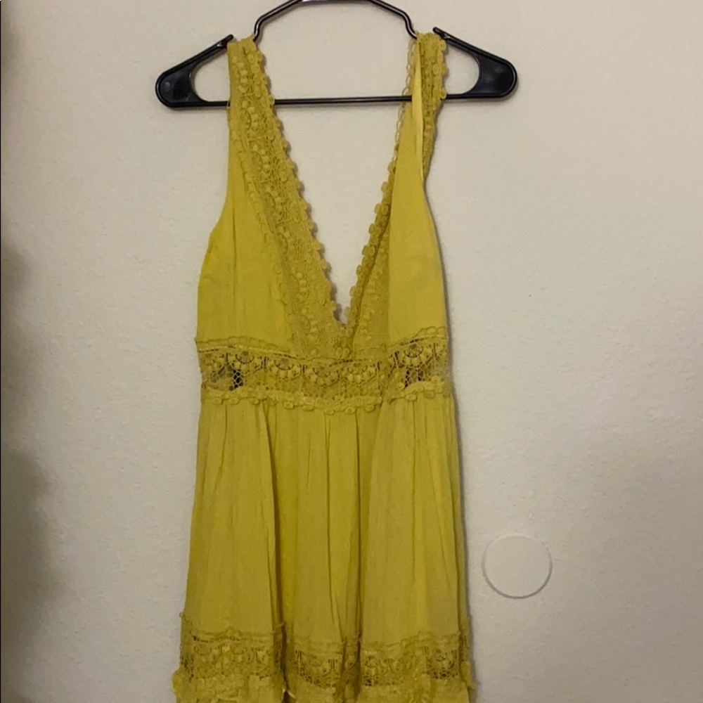 Yellow maxi dress